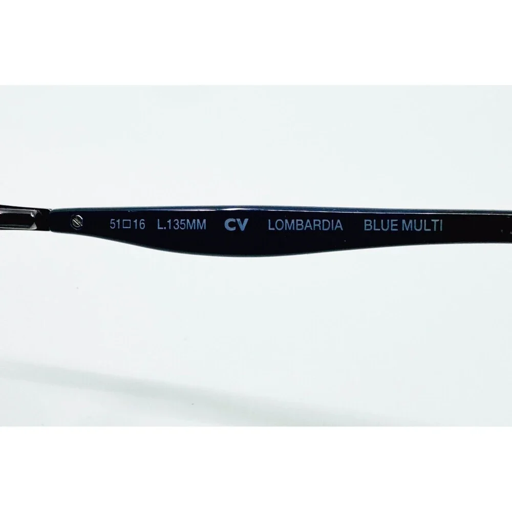 Ellen Tracy Eyeglasses Womens Blue Multi Lombardia 51-16-135 Cat Eye Frames